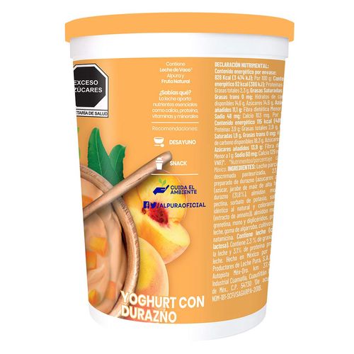 Yoghurt Alpura Batido Durazno 900g