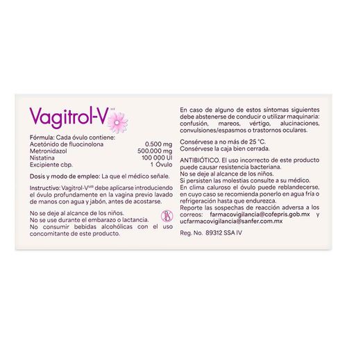 Óvulos Vagitrol-V Caja con 10 Óvulos