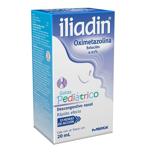 Descongestionante Nasal Iliadin Pediátrico Gotas con Lubricante 20ml