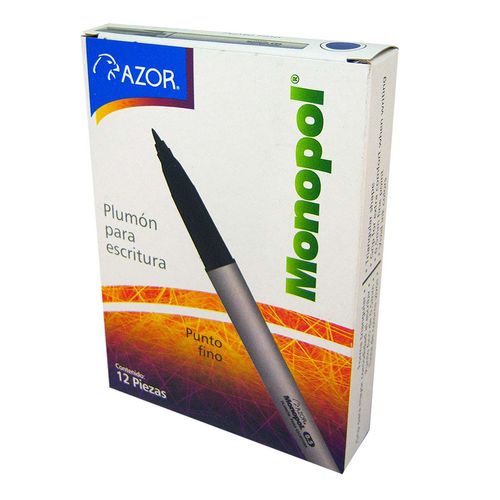 Plumon Monopol Punto Fino Azul