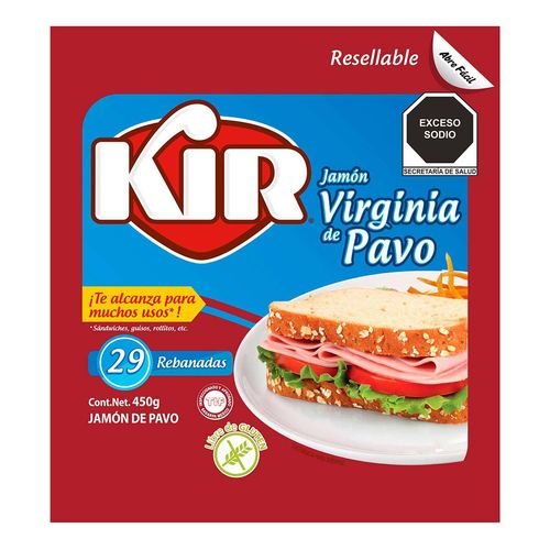 Jamón Kir Virginia Pavo 450g