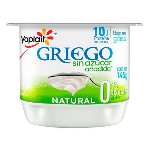 Yoghurt Yoplait batido griego sin azúcar natural 145g