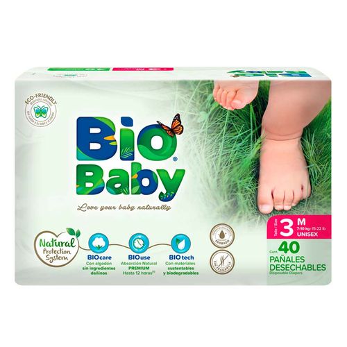 Pañales Bio Baby Talla 3 Mediano 40 pañales