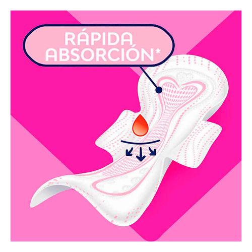 Toallas Femeninas Saba Intima Clip Flujo Abundante con Alas 14 Toallas