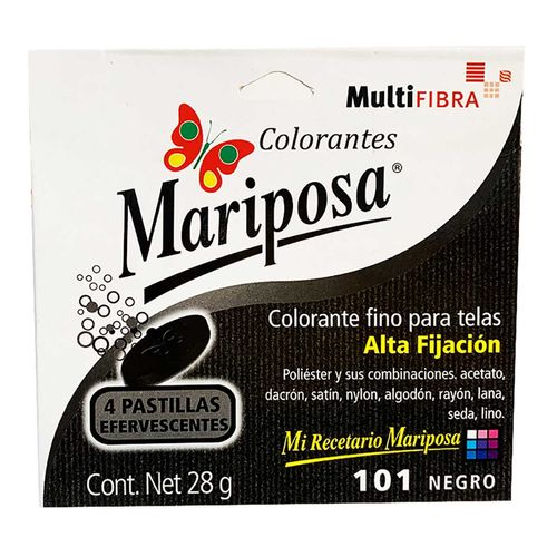 Colorante Mariposa Multifibra Negro 101