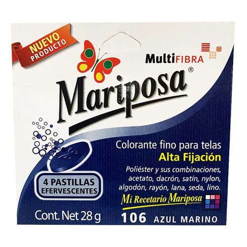 Colorante Mariposa Multifibra Azul Marino 106