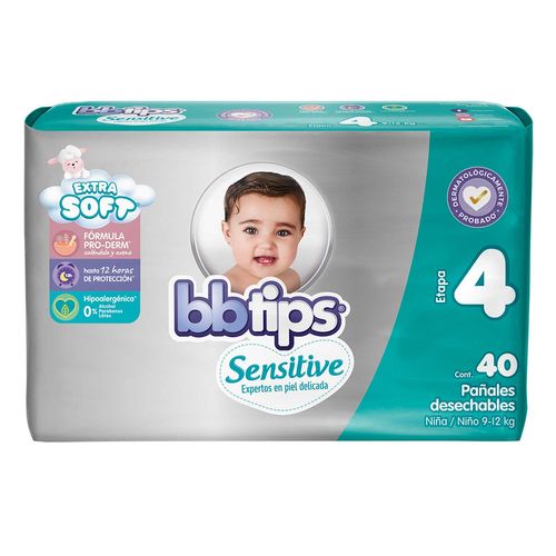 Pañales Bbtips Sensitive Talla 4 40 pañales