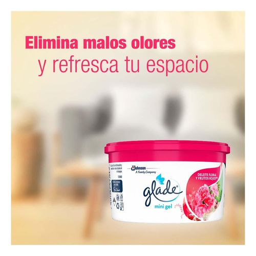 Aromatizante para Auto Glade Mini Gel Alegía Floral y Frutos Rojos 70g