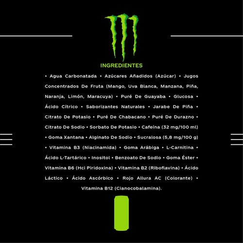 Bebida Energética Monster Mango Lata 473mL