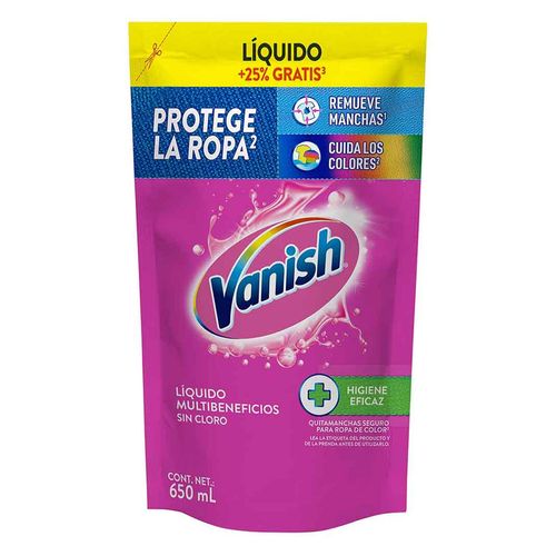 Quitamanchas Líquido Vanish para Ropa de Color Repuesto 650ml