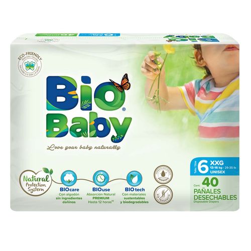 Pañales Bio Baby Talla 6 XX Grande 40 pañales