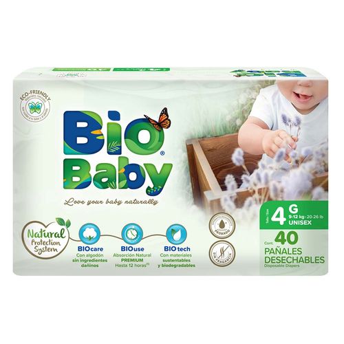 Pañales Bio Baby Talla 4 Grande 40 pañales