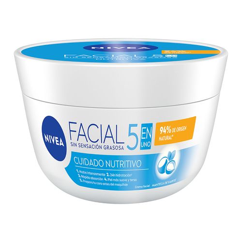 Crema Facial Hidratante NIVEA 5 En 1 Cuidado Nutritivo 200ml