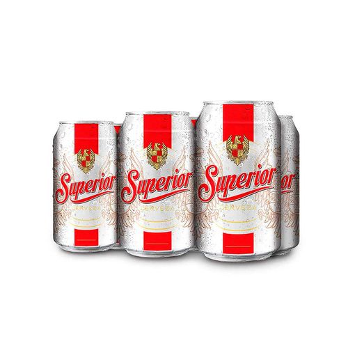 Cerveza Clara Superior 6 Latas de 355ml c/u