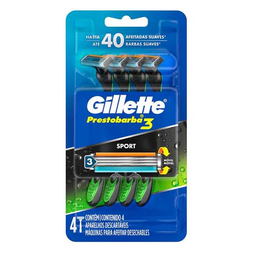 Rastrillos Desechables Gillette Prestobarba3 Body 4 Unidades