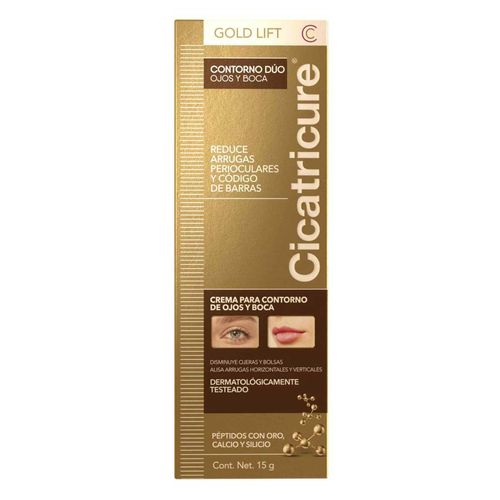 Crema Facial Cicatricure Gold Lift Contorno Dúo Ojos y Boca 15g