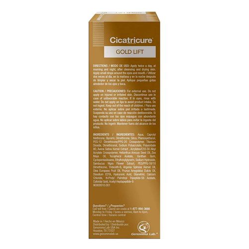 Crema Facial Cicatricure Gold Lift Contorno Dúo Ojos y Boca 15g