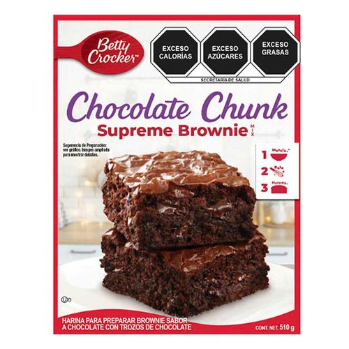 Harina para Brownie Betty Crocker Chocolate con Trozos de Chocolate 510g