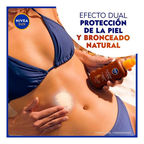 Aceite Bronceador Corporal NIVEA SUN Golden Bronze FPS6 200ml