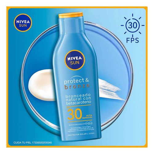 Protector Solar NIVEA SUN Protect & Bronze FPS 30+ 200ml