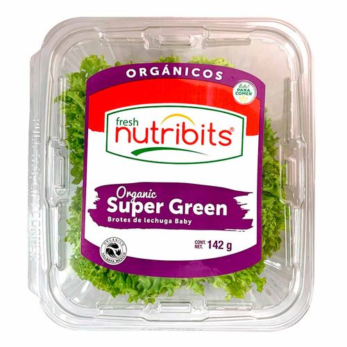 Ensalada Supergreen Orgánica Nutribits Clamshell 142g