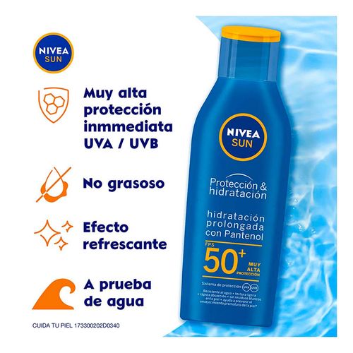 Protector Solar Corporal NIVEA SUN protección & Hidratación FPS50 125ml