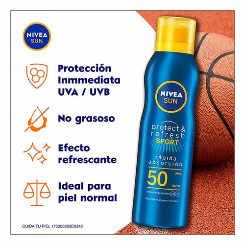 Protector Solar Corporal NIVEA SUN Protect & Refresh Sport  200ml