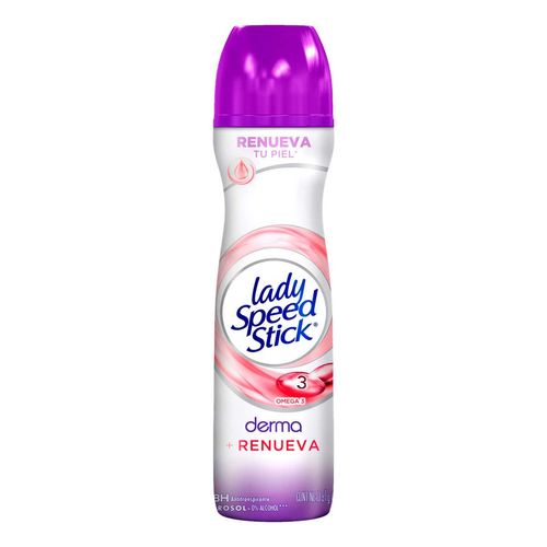 Antitranspirante en Aerosol Lady Speed Stick Derma+Renueva Omega 3, 91g