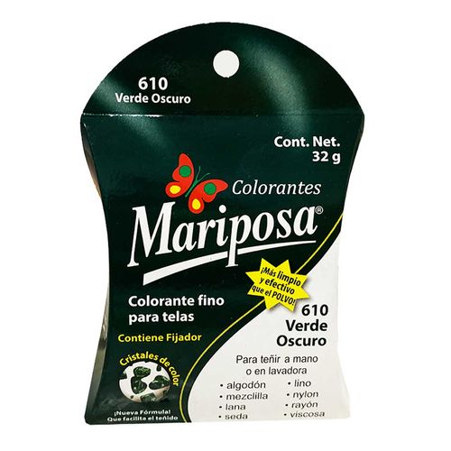 Colorante Mariposa Cristales Verde 610