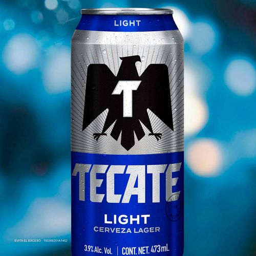 Cerveza Clara Tecate Light lata de 473ml