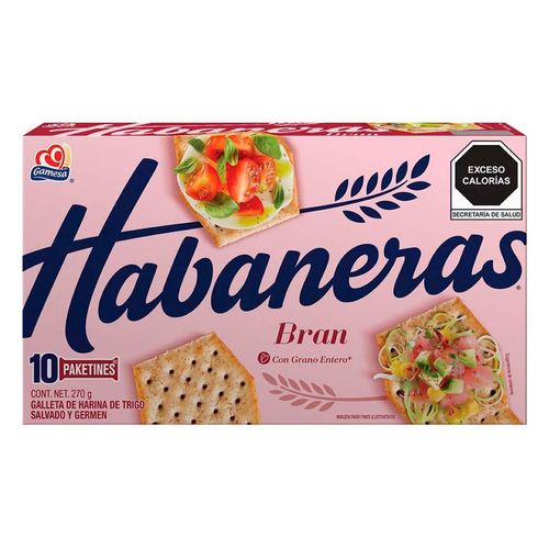 Galletas Gamesa Habaneras Bran Trigo 10 Paketines De 27g