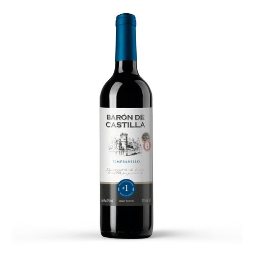 Vino Tinto Español Báron de Castilla Tempranillo 750ml