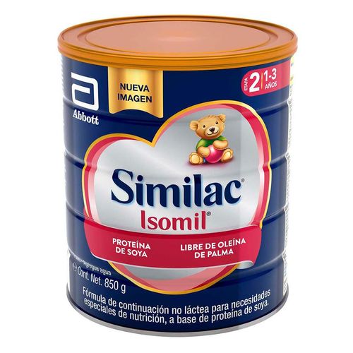 Fórmula de Continuación Similac Isomil Soya Etapa 2 Lata de 850g