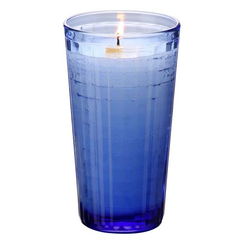 Veladora en vaso Home Line Muralla Azul