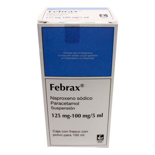 Suspensión Febrax 125mg/100mg Frasco con Polvo para 100ml