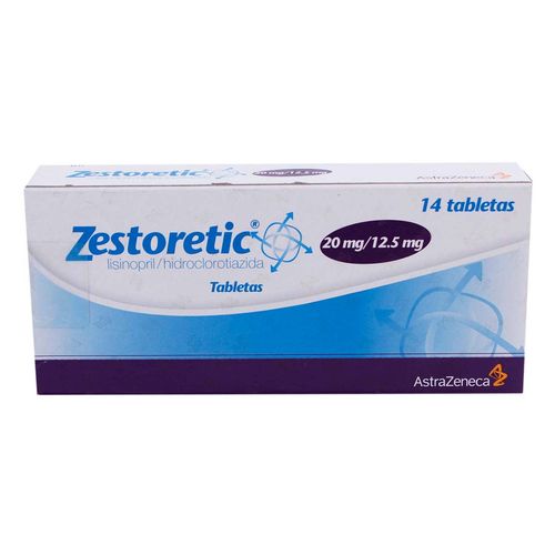 Tabletas Zestoretic 20mg/12.5mg Caja con 14 Tabletas