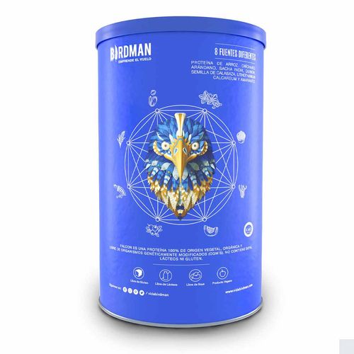 Proteína Vegetal Orgánica Birdman Falcon Protein Natural 510g