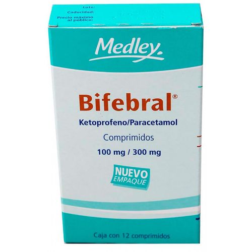Comprimidos Bifebral 100mg/300mg Caja con 12 Comprimidos