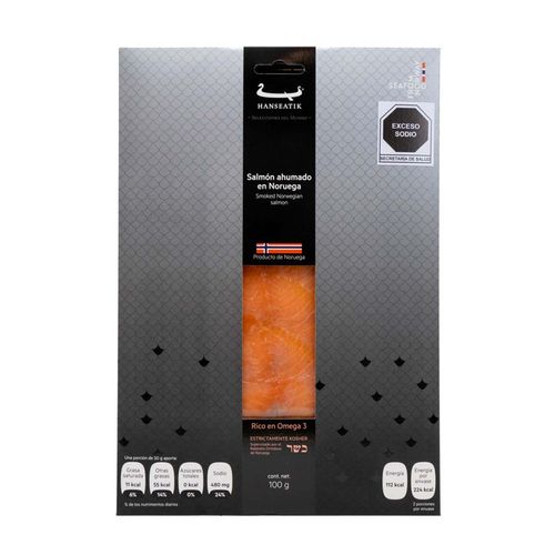 Salmón Ahumado Hanseatik Noruego Precortado 100g