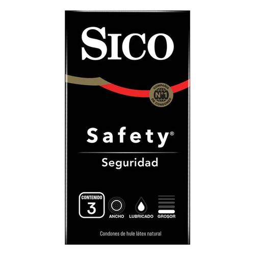 Condones de Látex Sico Safety 3 Condones