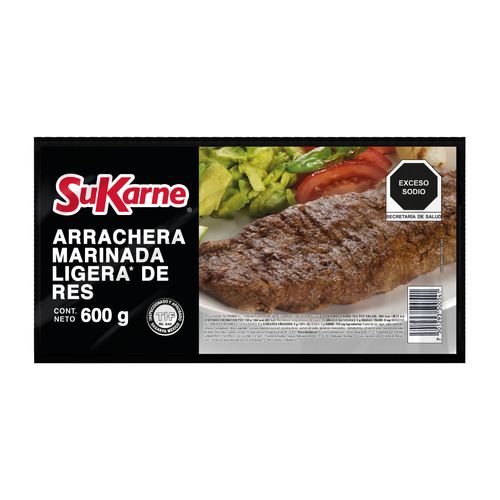 Arrachera Marinada Ligera Sukarne de Res 600g