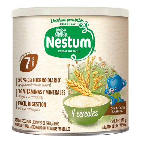 Cereal Infantil Nestum Etapa 2 4 Cereales Lata 270g
