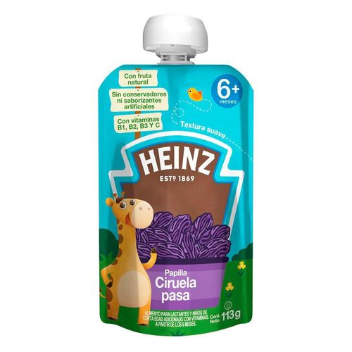 Papilla para Bebé Heinz Ciruela Pasa Pouch 113g