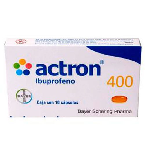 Cápsulas Actron 400mg Caja con 10 Cápsulas