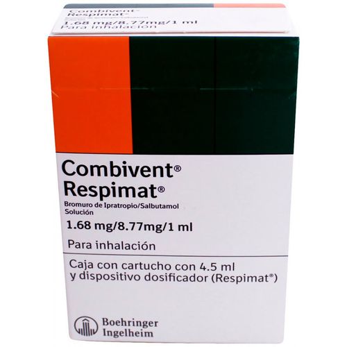Solución para Inhalación Combivent Respimat Cartucho con 4.5ml y Dispositivo Dosificador