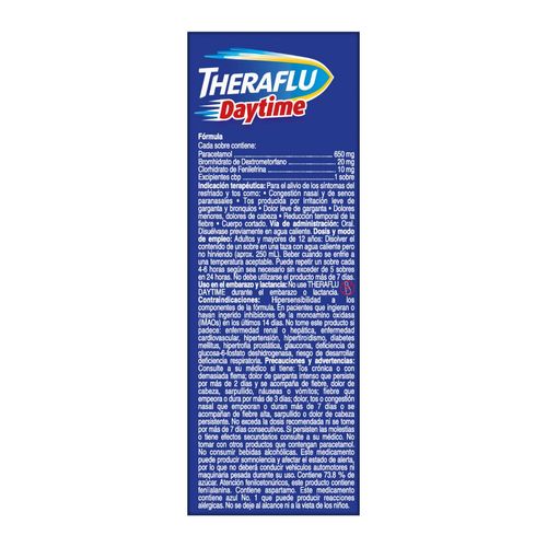 Theraflu Daytime Te Antigripal Resfriado y Tos 6 Sobres