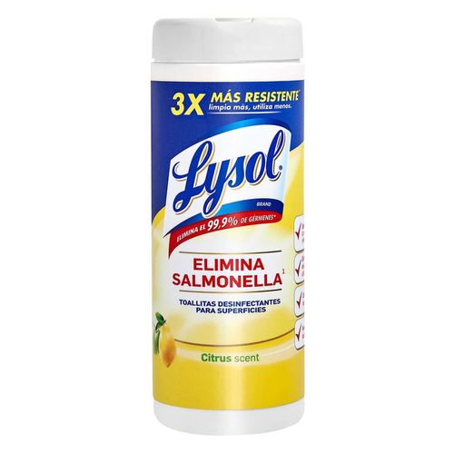 Toallitas Desinfectantes Lysol de Superficies Citrus 35 Toallitas