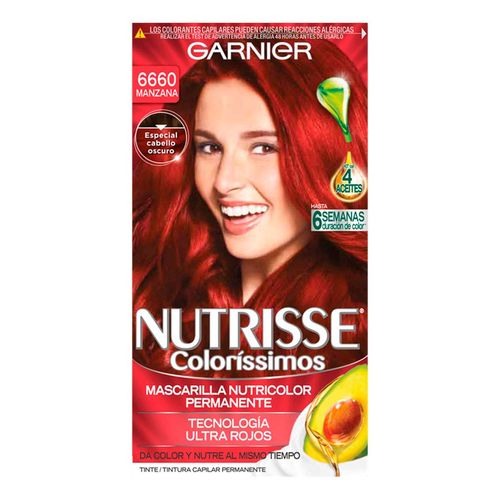 Tinte de Cabello Garnier Nutrisse 6660 Manzana
