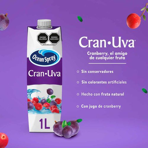 Ocean Spray Bebida de Arándano y Uva 1L