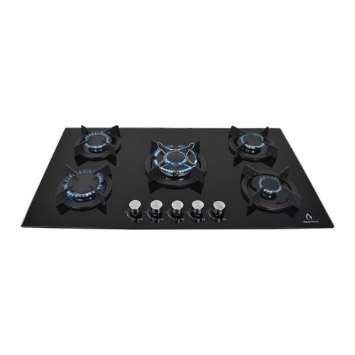 Parrilla Supra Empotrable Gas de 5 Quemadores Negro ONIX-90